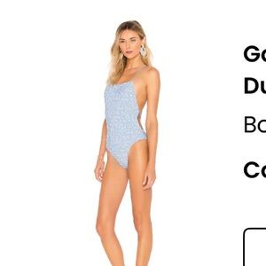 bond-eye got ties reversible swimsuit Blue with White Floral